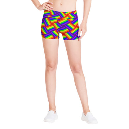 Rainbow Weave Women Sports Trunks