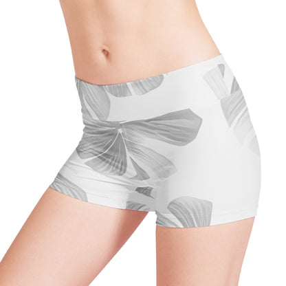White Monstera Women Sports Trunks