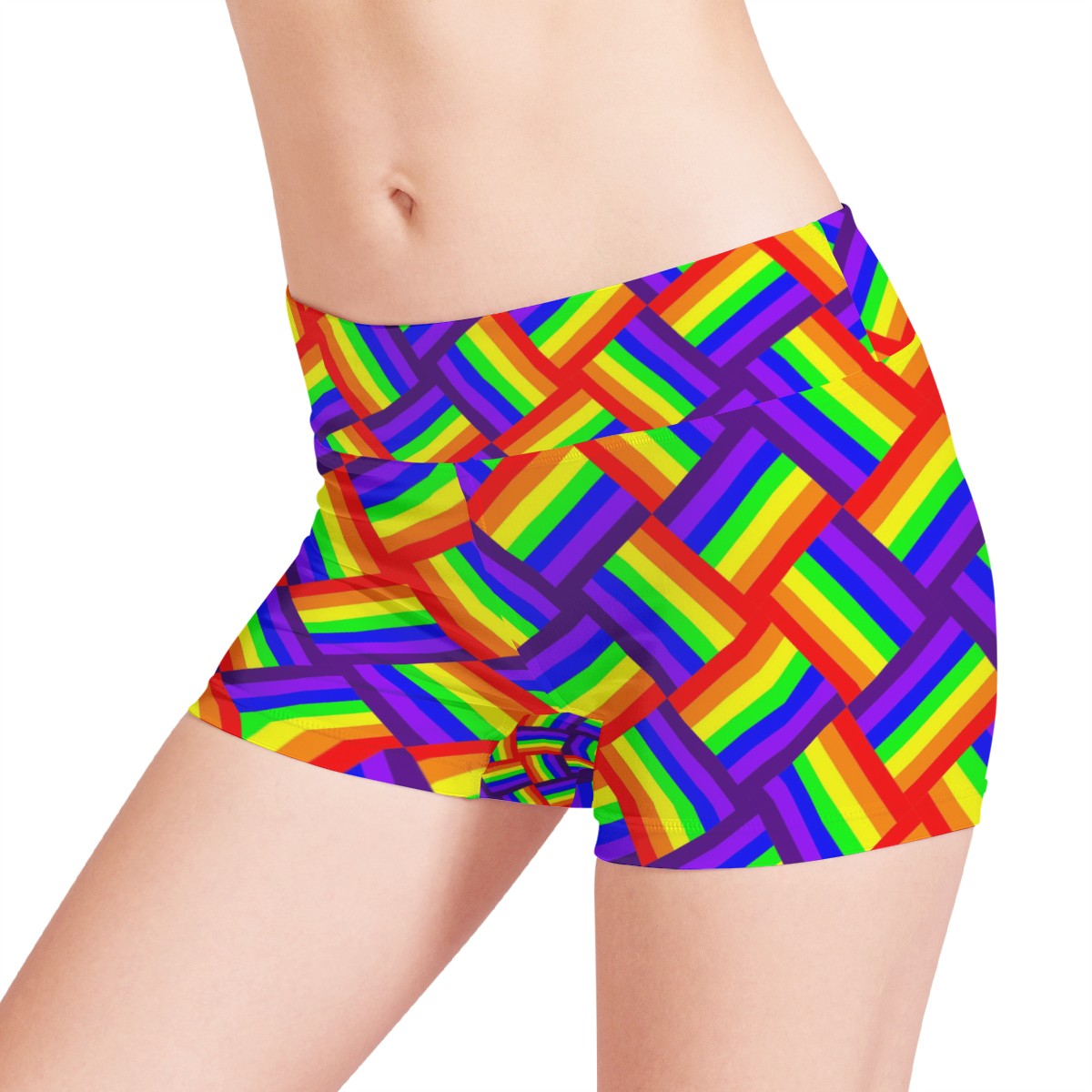 Rainbow Weave Women Sports Trunks