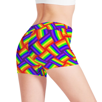 Rainbow Weave Women Sports Trunks