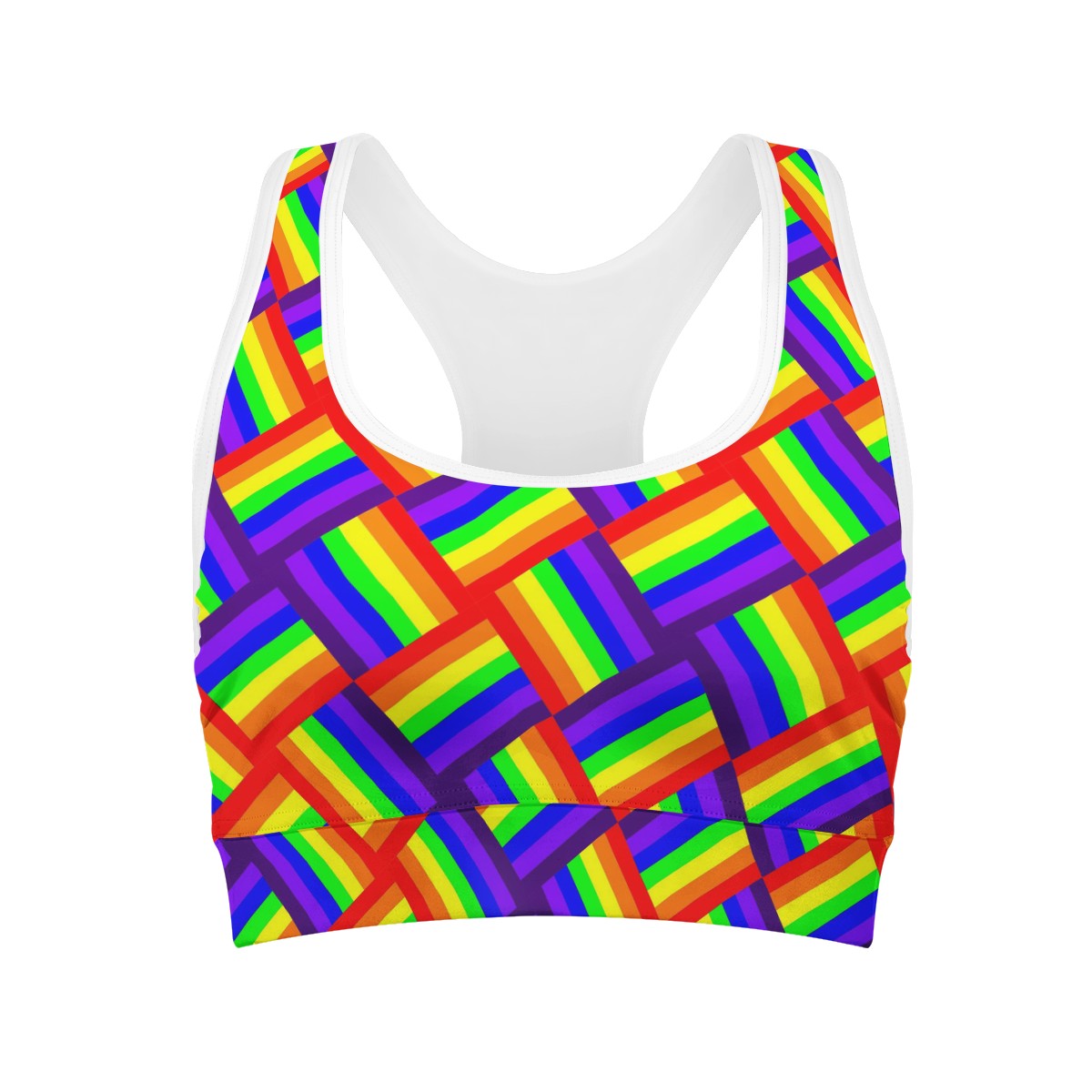 Rainbow Weave Women Sports Bras