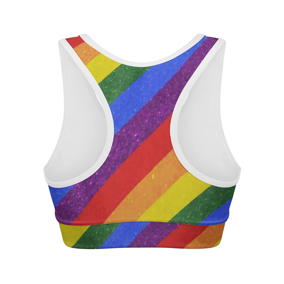 Vibrant Women's LGBT Pride Sports Bra for Yoga, Running, Gym Workouts