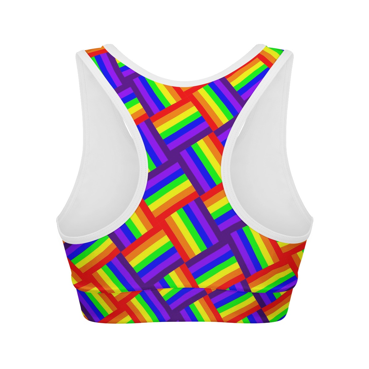 Rainbow Weave Women Sports Bras