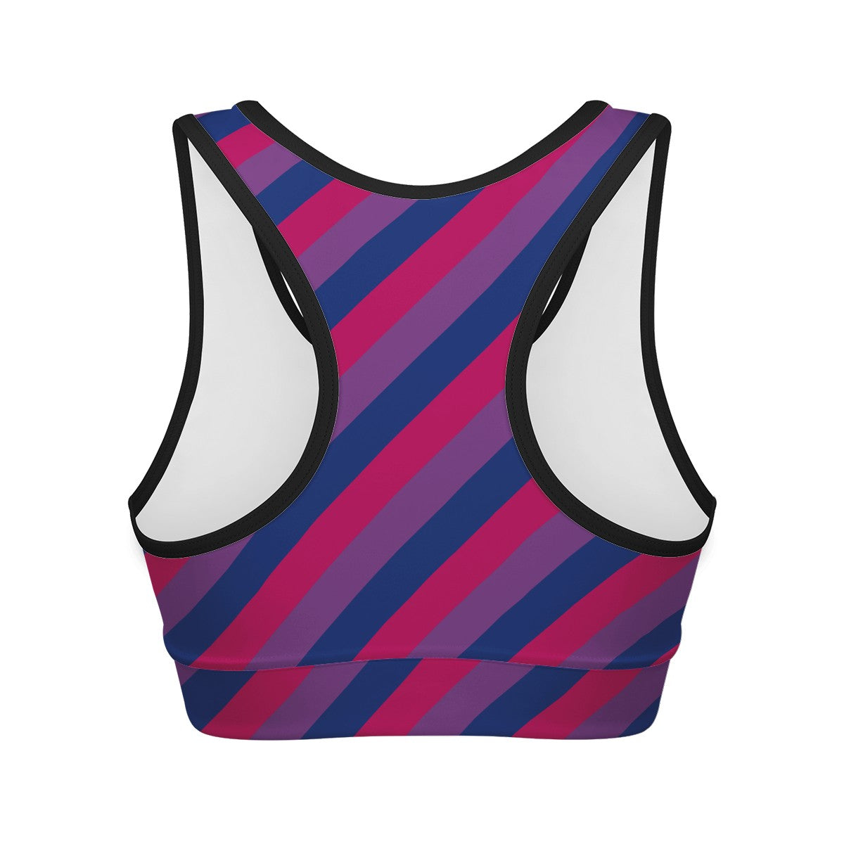 Bisexual Pride Women Sports Bras Black Binding