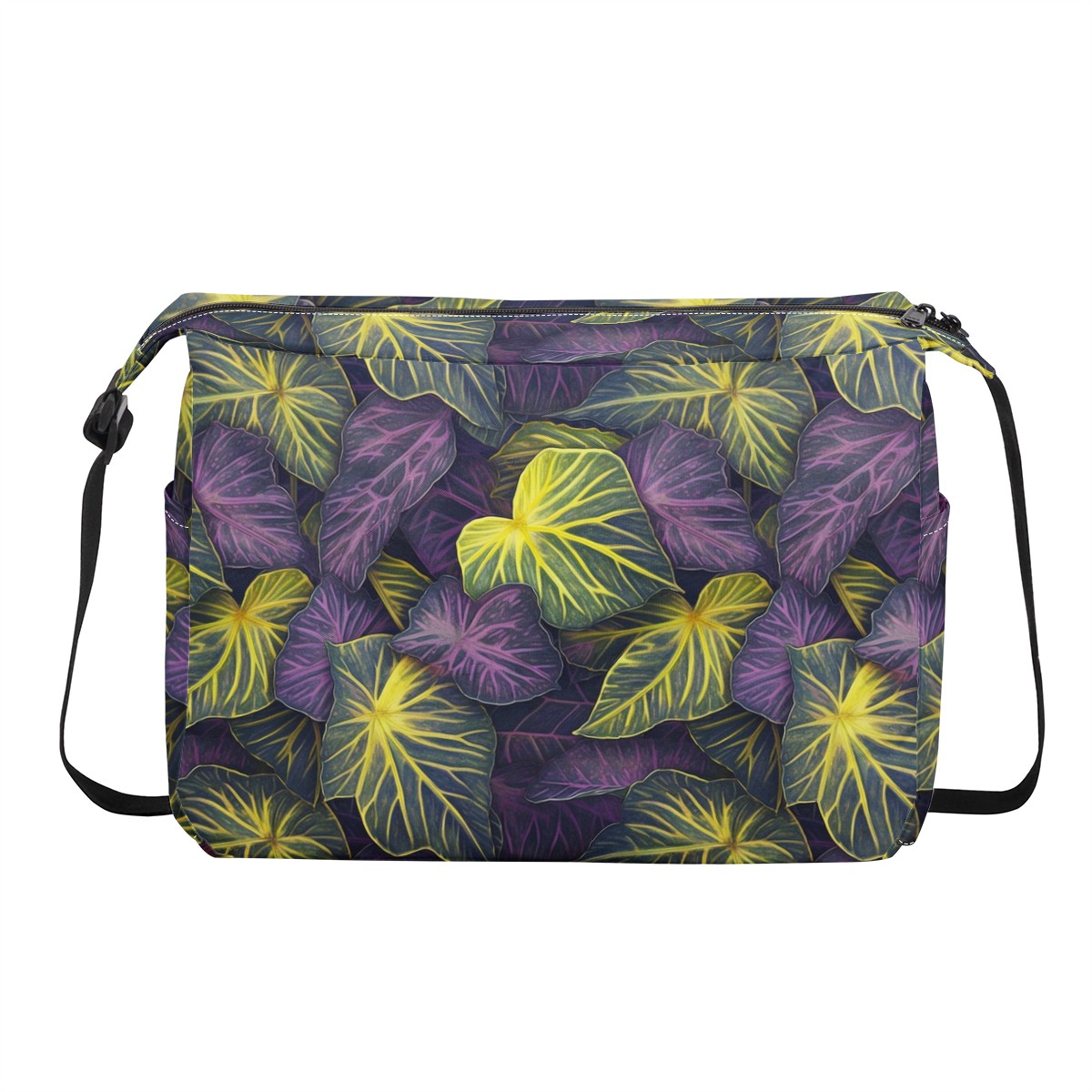 Luxtrini Iridescent Syngonium: Purple and Yellow New Messenger Bag