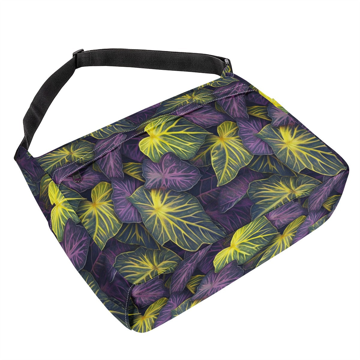 Luxtrini Iridescent Syngonium: Purple and Yellow New Messenger Bag