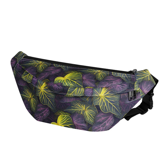 Luxtrini Iridescent Syngonium: Purple and Yellow Large Fanny Bag