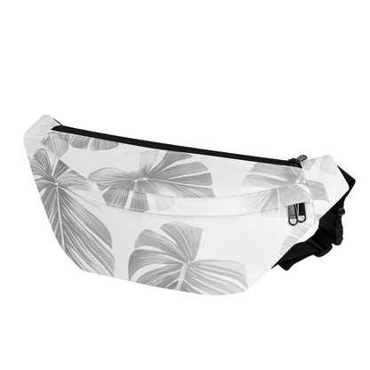 White Monstera Large Fanny Bag