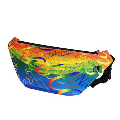 LGBTQ Word Cloud Large Fanny Bag