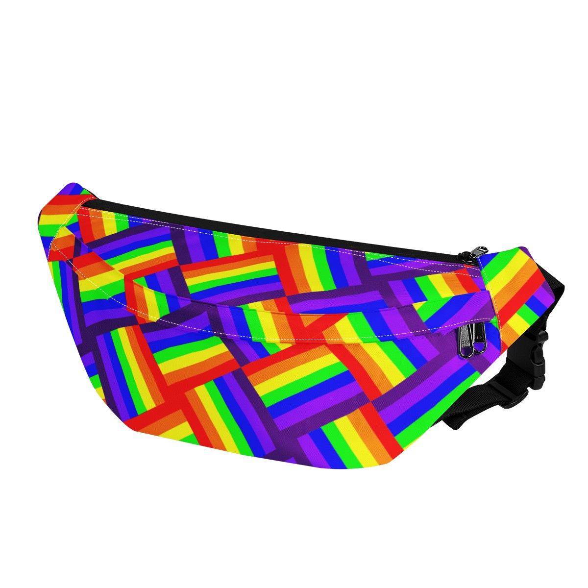 Rainbow Weave Large Fanny Bag