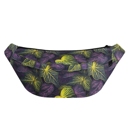 Luxtrini Iridescent Syngonium: Purple and Yellow Large Fanny Bag