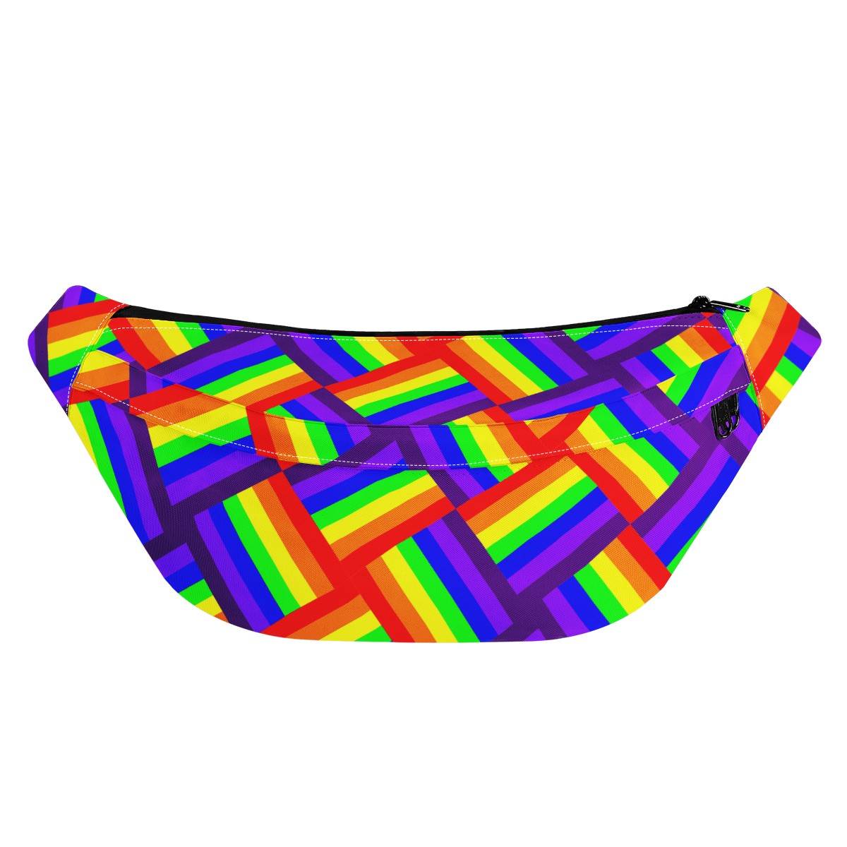 Rainbow Weave Large Fanny Bag