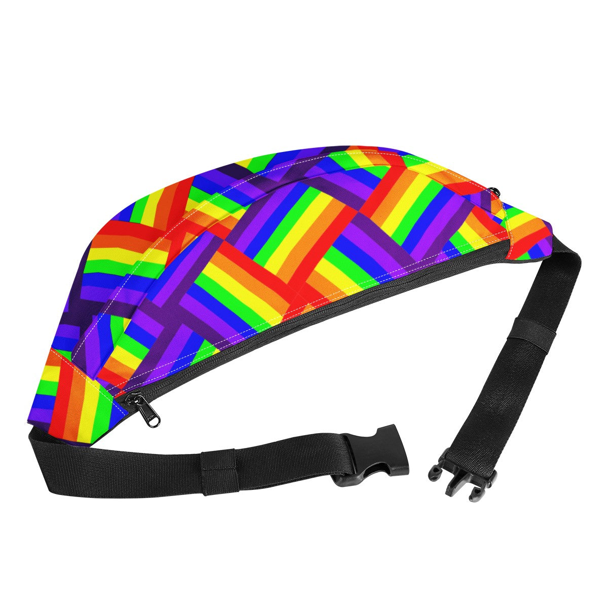 Rainbow Weave Large Fanny Bag