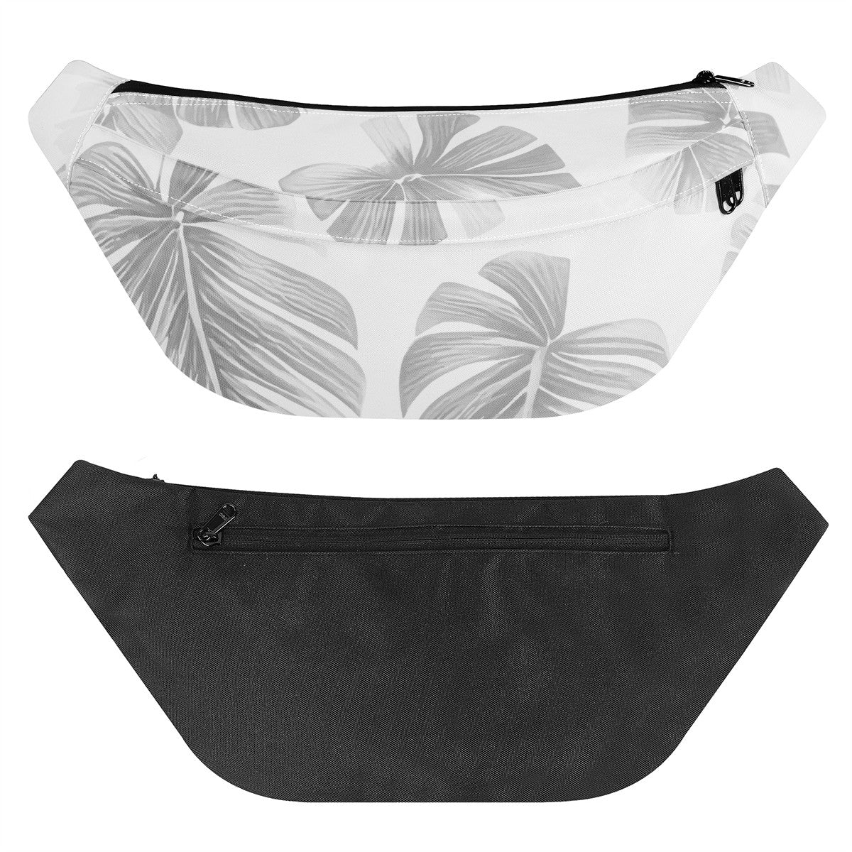 White Monstera Large Fanny Bag