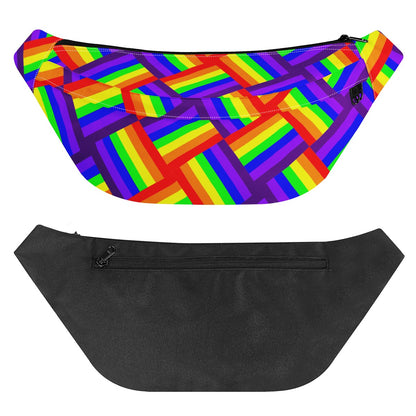 Rainbow Weave Large Fanny Bag