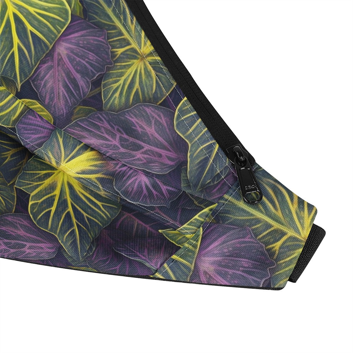 Luxtrini Iridescent Syngonium: Purple and Yellow Large Fanny Bag