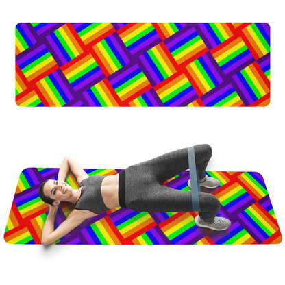 Rainbow Weave Yoga Mat