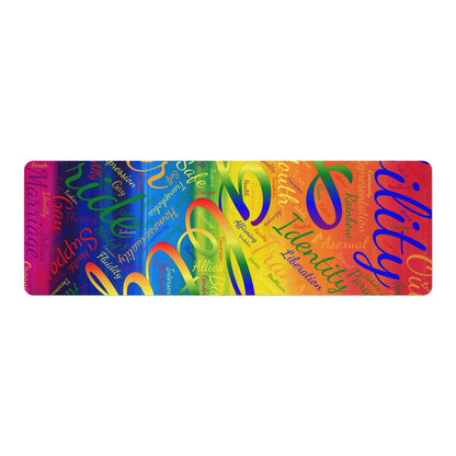 LGBTQ Word Cloud Yoga Mat
