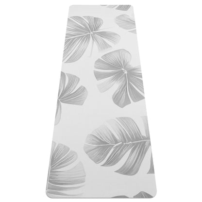 White Monstera Yoga Mat