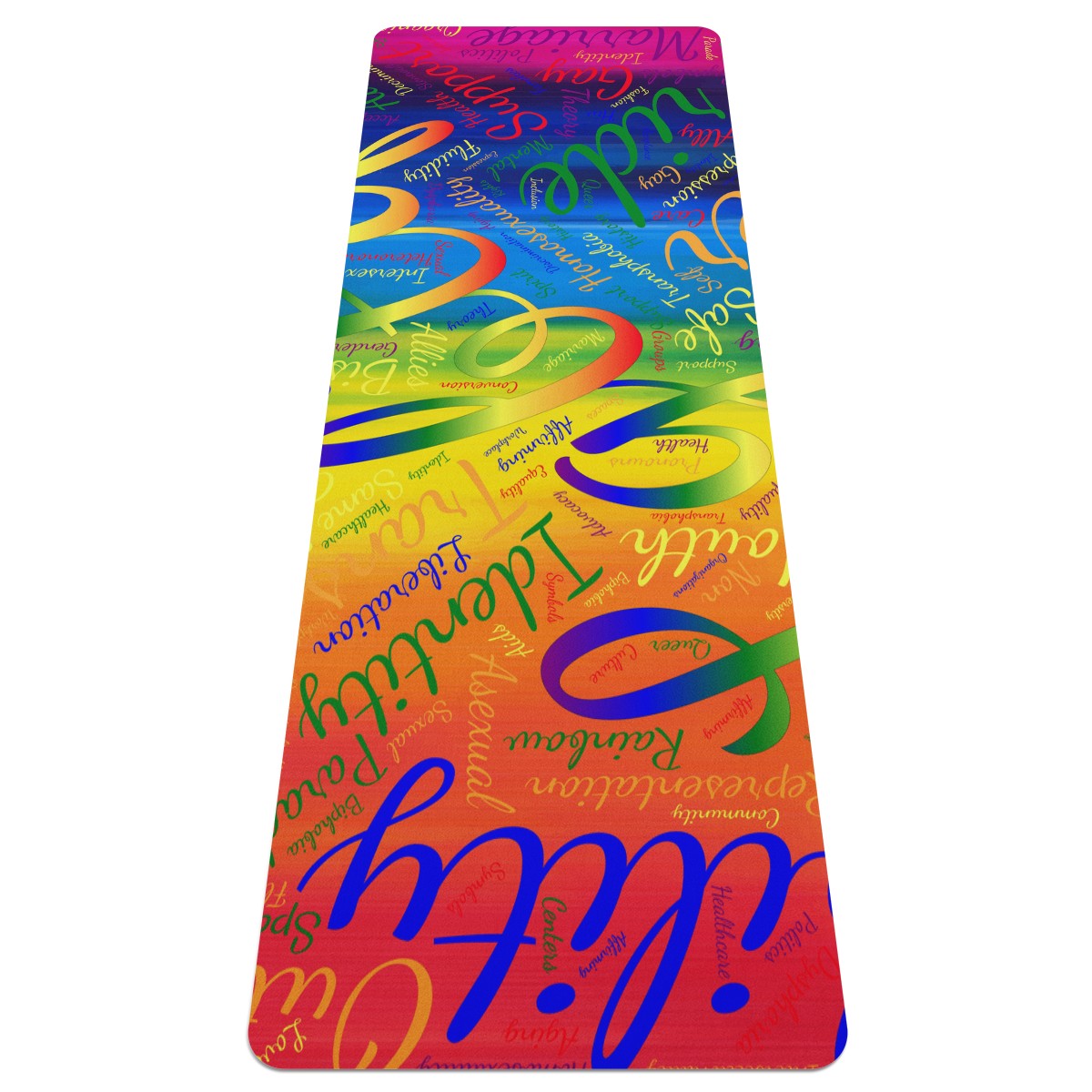 LGBTQ Word Cloud Yoga Mat