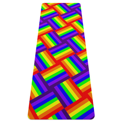 Rainbow Weave Yoga Mat