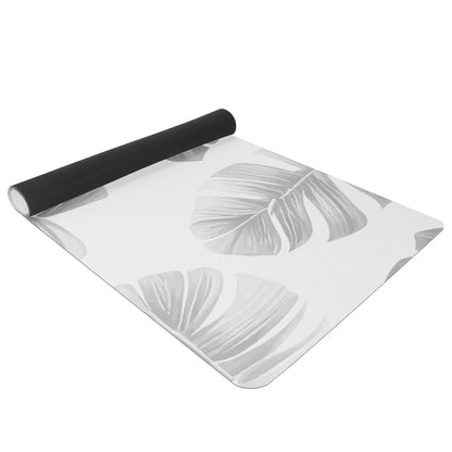 White Monstera Yoga Mat