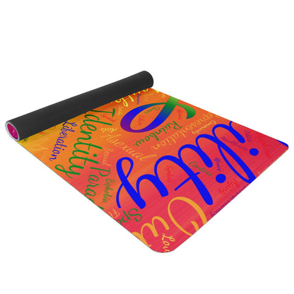 LGBTQ Word Cloud Yoga Mat