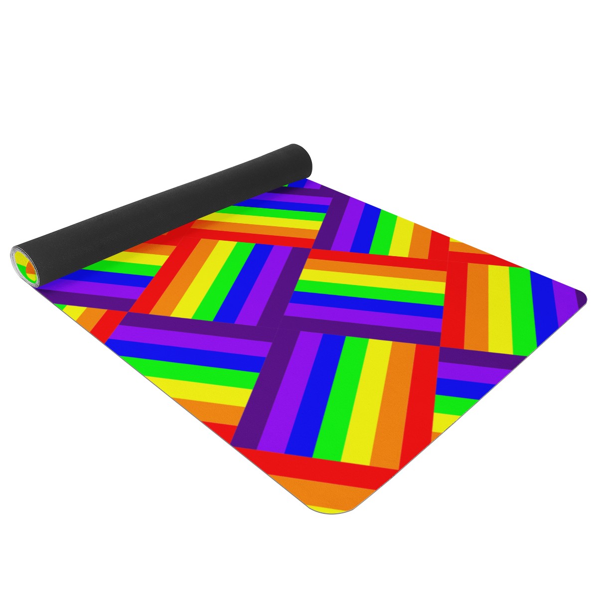 Rainbow Weave Yoga Mat