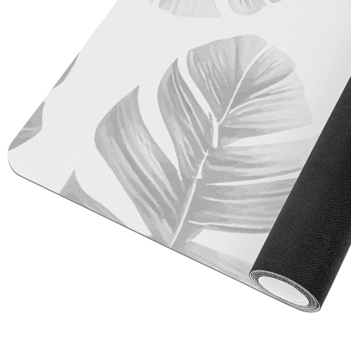 White Monstera Yoga Mat