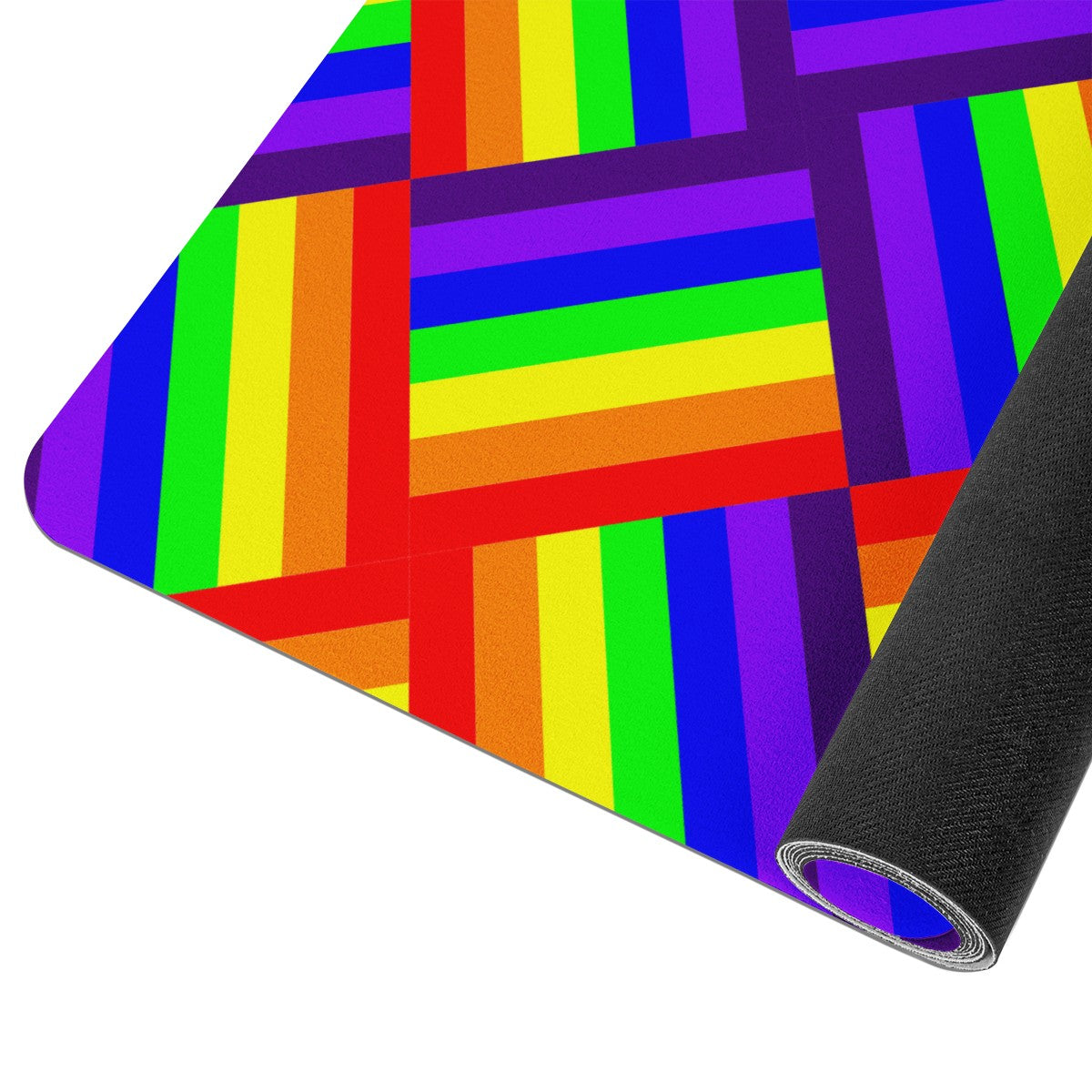 Rainbow Weave Yoga Mat