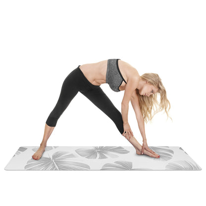 White Monstera Yoga Mat