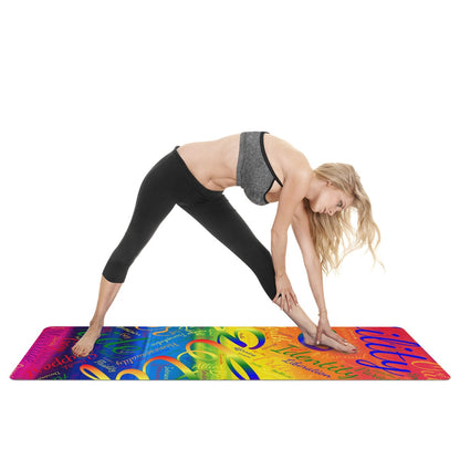 LGBTQ Word Cloud Yoga Mat