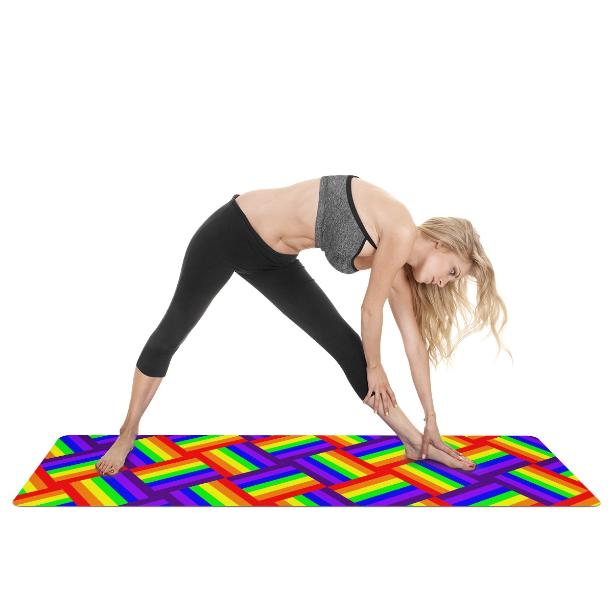 Rainbow Weave Yoga Mat