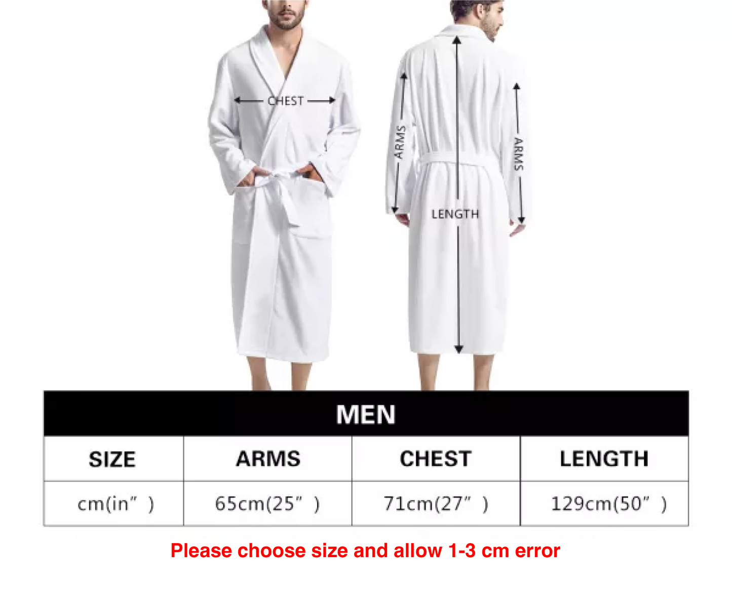 Black and White Polynesian Men's Bathrobe