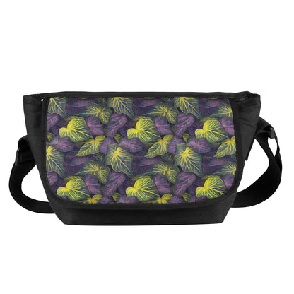 Luxtrini Iridescent Syngonium: Purple and Yellow Messenger Bags