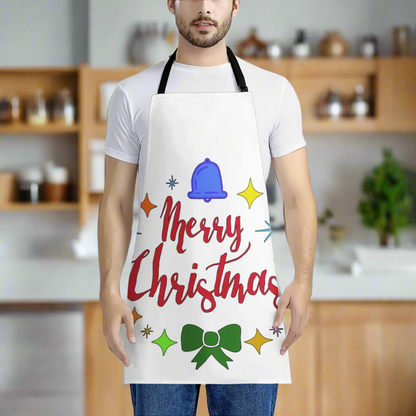 Merry Christmas Apron – Luxtrini Adjustable Apron for Cooking, Crafting, and Creativity