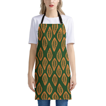 Luxtrini African Mudcloth #16 Green and Orange Apron