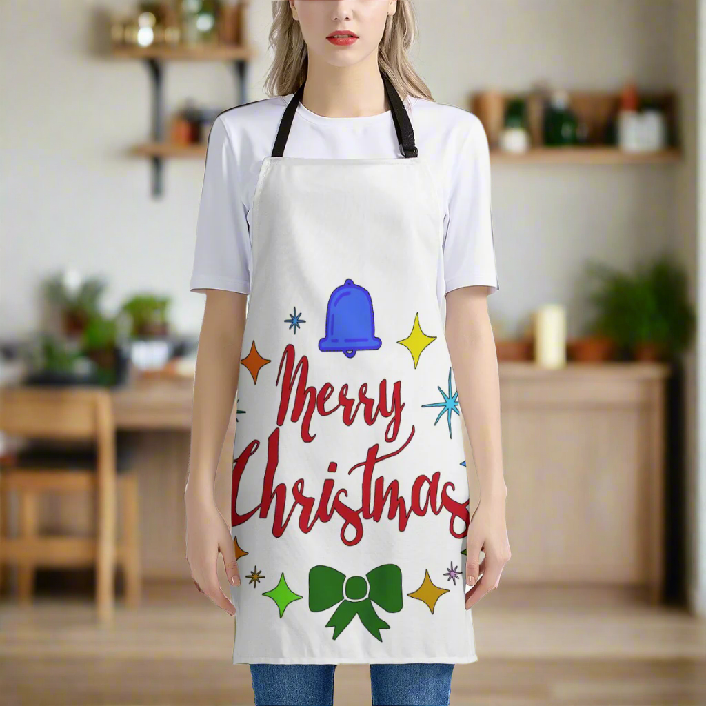 Merry Christmas Apron – Luxtrini Adjustable Apron for Cooking, Crafting, and Creativity