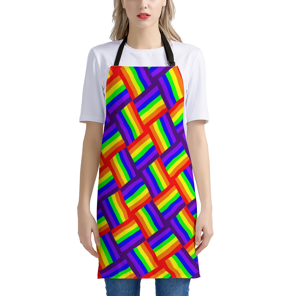 Rainbow Weave Apron