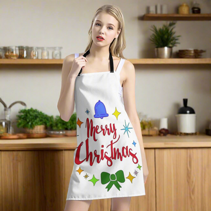 Merry Christmas Apron – Luxtrini Adjustable Apron for Cooking, Crafting, and Creativity