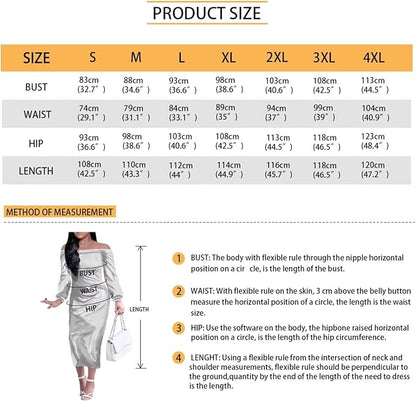 Black &amp; White Leaf Print Off-Shoulder Midi Dress – Elegant Long Sleeve Bodycon Dress for Parties, Travel & Everyday Glam