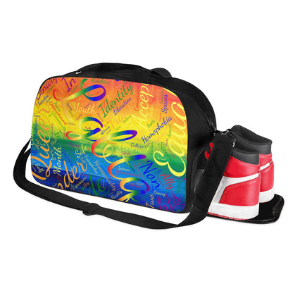 LGBTQ Word Cloud Travel Luggage Bag