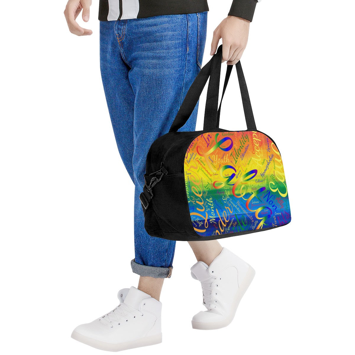 LGBTQ Word Cloud Travel Luggage Bag