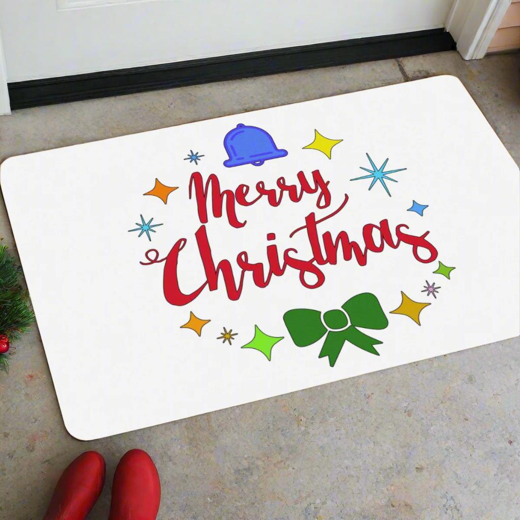 Holiday Welcome Mat - Merry Christmas Doormat | Non-Slip, Durable, Perfect for Gifting