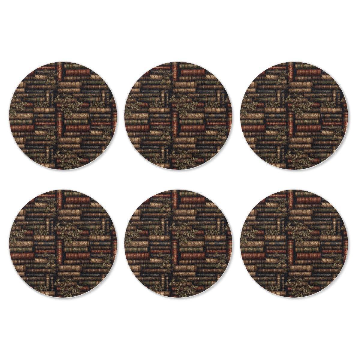 6 Pieces Cup Mats Set - Coasters - The Librarian