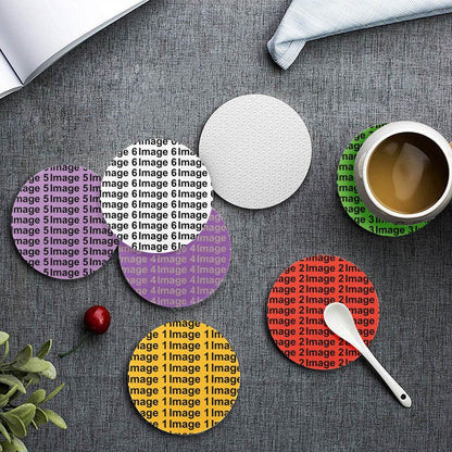 6 Pieces Cup Mats Set - Coasters - Personalized Home Decor