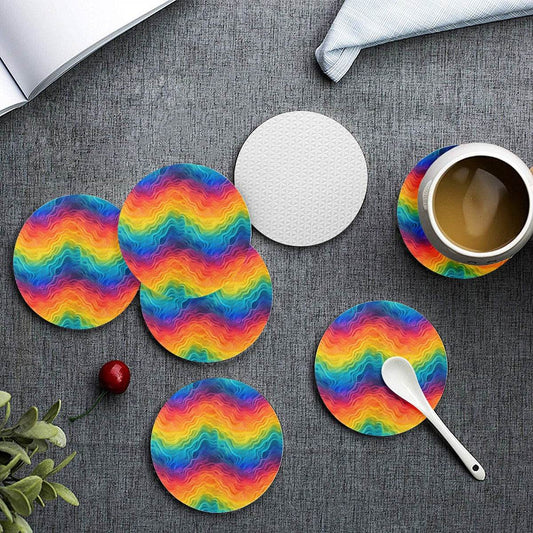 6 Pieces Cup Mats Set - Coasters - Rainbow Pride - LGBTQ