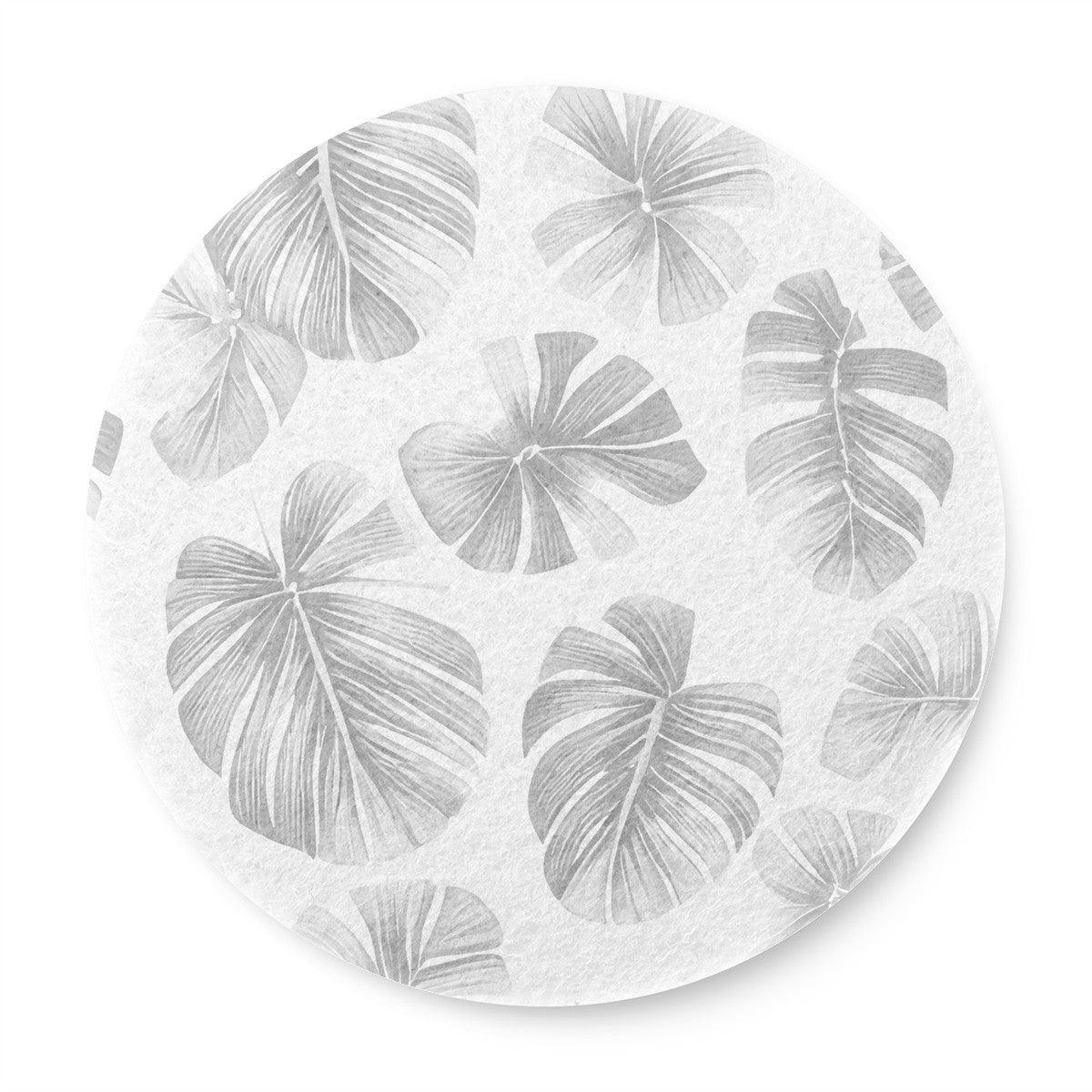 White Monstera 6 Pieces Cup Mats Set