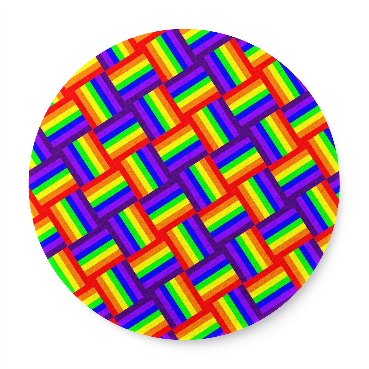 Rainbow Weave 6 Pieces Cup Mats Set Universal ONESIZE