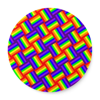 Rainbow Weave 6 Pieces Cup Mats Set Universal ONESIZE